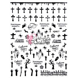 Stickere 3D deosebite pentru unghii Cod STZ-G034 model de Halloween